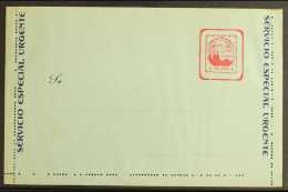 MEDELLIN - POSTAL STATIONERY 1904 Letter Card "Un Peso" Red On Light Green With Dark Blue Text, Higgins & Gage... - Kolumbien