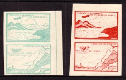 COMPANIA COLOMBIANA DE NAVEGACION AEREA 1920 Sea And Mountains, Cliffs And Lighthouse Set Complete, SG 11/14, As 2... - Colombie