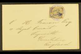 1900 COVER TO ENGLAND Bearing 1899 10c Blue On Buff Imperf With "stars" Control In Violet, SG 176, Tied By Fine... - Colombie