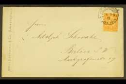 1883 GERMAN STEAMER COVER From Barranquilla To Berlin Bearing 1883 10c Orange-yellow Tied By Fine "AUS WESTINDIAN... - Colombie