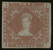 1851-60 1d Red-brown, SG 1, Unused With 4 Small To Large Margins & Fabulous Fresh Colour. Press Vertical... - Autres & Non Classés