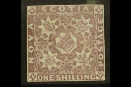 1851 1s Cold Violet, SG 7, Fresh Unused No Gum Example Of This Rarity With 4 Small Clear Margins & Minor Thin... - Other & Unclassified