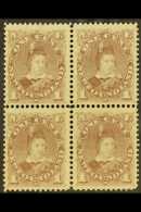 1880 - 82 1c Dull Grey Brown, Prince Of Wales, SG 44, Superb Mint Block Of 4, Large Part Og. For More Images,... - Andere & Zonder Classificatie