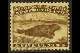 1865 5c Brown, Seal, SG 26, Fine Used With Above Average Centering And Light Cancellation. Pretty Stamp. For More... - Sonstige & Ohne Zuordnung