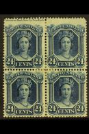 1865 24c Blue, SG 30, Superb Mint Block Of 4 Showing Imprint In Top Left Margin. For More Images, Please Visit... - Andere & Zonder Classificatie