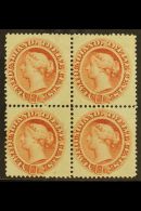1865 12c Chestnut, SG 33, Fresh Mint Block Of 4, Tiny Perf Fault Lower Left Stamp. For More Images, Please Visit... - Sonstige & Ohne Zuordnung