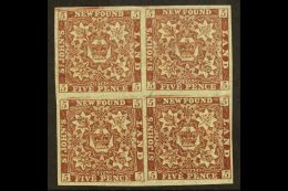 1862 5d Chocolate Brown, SG 19, Superb Mint Block Of 4. For More Images, Please Visit... - Andere & Zonder Classificatie