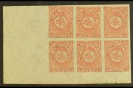 1862 4d Rose Lake, SG 18, Corner Block Of 6, Very Fine Mint. For More Images, Please Visit... - Other & Unclassified