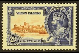 1935 2½d Brown And Deep Blue Silver Jubilee, Variety "Kite And Horizontal Log", SG 104l, Very Fine Never... - British Virgin Islands