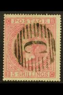 1867-74 5s Rose Plate 1, Bearing A Neat, Complete Constantinople "C" Barred Cancel, SG Z121, Fine Used For More... - Britisch-Levant