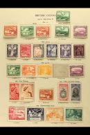 1937 - 1952 COMPREHENSIVE MINT COLLECTION Very Fine And Fresh Mint Collection With Shades And Perfs Including... - Brits-Guiana (...-1966)