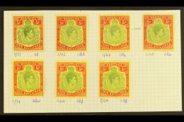 1938-50 KING GEORGE VI FIVE SHILLINGS KEY TYPES A Fine Mint Group Which Includes The Original 1938 Printing, SG... - Bermuda