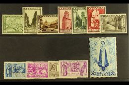 1933 Orval Abbey Restoration (Blue Madonna) Set Complete, SG 633/74, Very Fine And Fresh Mint. (12 Stamps) For... - Autres & Non Classés