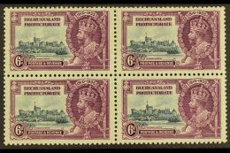 1935 6d Slate & Purple, Silver Jubilee, Extra Flagstaff Variety In A Block Of 4, SG 114a, Very Fine Mint. For... - Autres & Non Classés