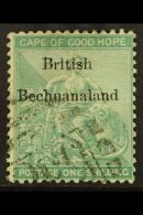 1885-7 1s Green, "British Bechuanaland" Ovpt On Cape, SG 8, Good To Fine Used. For More Images, Please Visit... - Other & Unclassified