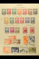 1937 - 1952 VIRTUALLY COMPLETE MINT COLLECTION Fine And Fresh Mint Collection On Printed Pages Missing Only One... - Barbados (...-1966)