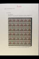 1907 KINGSTON RELIEF FUND SIXTH SETTING - Mostly Never Hinged Mint Part Pane Of 36 With No Stop After "1d" On... - Barbades (...-1966)