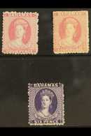 1863-77 MINT SELECTION Crown CC Watermark, Perf 12½, 4d Bright Rose (SG 26), 4d Dull Rose (SG 27) & 6d... - Otros & Sin Clasificación