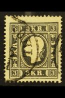 1858-59 3k Black Type Ib (Michel 11 Ib, SG 23), Fine Used, Very Fresh, Expertized A. Diena. For More Images,... - Otros & Sin Clasificación