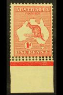 1913-14 1d Red Roo, Die I, An Example From The Bottom Of The Sheet Showing Double Perforations At Base And On Both... - Altri & Non Classificati