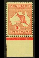 1913-14 1d Red Roo, Die I, An Example From The Bottom Of The Sheet Showing Double Perforations At Base And On Both... - Andere & Zonder Classificatie