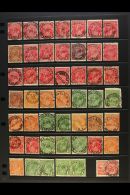 1910's-1930's QUEENSLAND POSTMARKS ON KGV HEAD ISSUES. An Interesting Collection Of Used Stamps Handpicked For... - Autres & Non Classés