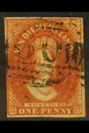 TASMANIA 1856 (no Watermark) 1d Pale Brick-red, SG 19, Fine Used With 4 Margins. For More Images, Please Visit... - Autres & Non Classés