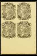 SOUTH AUSTRALIA 1868-76 2d De La Rue IMPERF PLATE PROOF Corner Block Of Four, Printed In Black On Ungummed Thick... - Other & Unclassified