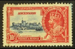 1935 1½d Deep Blue & Scarlet "Jubilee" With "Kite & Horizontal Log" Variety, SG 31L, Mint With Perf... - Ascension (Ile De L')