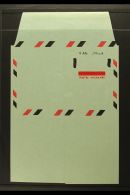AEROGRAMME 1972 8a On 14a Green, Red & Black Type II With GREEN OMITTED (aircraft, All Inscriptions Etc.),... - Afghanistan