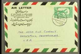 AEROGRAMME 1963 6a Green On Pale Green, Kessler 3, H&G 3, Rare Commercial Use From Kabul To USA, Fine... - Afghanistan