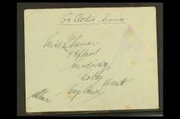 1918 (6 Jan) Stampless 'On Active Service' Cover Addressed To Hampshire, Showing Triangular Censor Cachet And... - Aden (1854-1963)