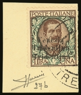 WWI - ITALY TRENTINO - 1918 (6 Dec) 1L Brown And Green With OVERPRINT DOUBLE Variety, Sass 27b, Very Fine Used On... - Non Classificati