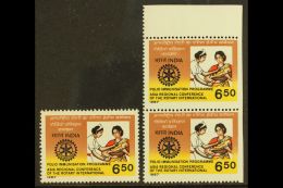 ROTARY INTERNATIONAL India 1987 6R50 Polio Vaccination (SG 1261) Imperf At Right Side, Vertical Pair Never Hinged... - Ohne Zuordnung