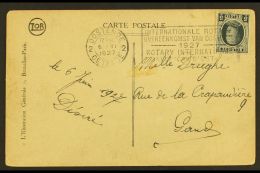 ROTARY INTERNATIONAL - FIRST POSTMARK CACHET 1927 Picture Postcard Of Ostende Bearing Belgian 5c Stamp Tied By... - Non Classés