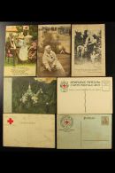 RED CROSS AND PATRIOTIC CARDS A WW1 Period To 1963 Collection Of Used And Unused Post Cards, Many Specially Red... - Non Classés