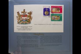 BRITISH COMMONWEALTH OMNIBUS ISSUES. 1972-1982 NEVER HINGED MINT COLLECTION In Special Albums & A Stockbook,... - Autres & Non Classés