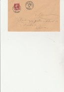 LETTRE AFFRANCHIE N° 135  OBLITEREE CAD  LAMORICIERE  ORAN  - 1909 - Briefe U. Dokumente