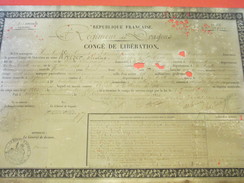 Diplôme/Congé De Libération/a Terminé Le Temps De Service Exigé Par La Loi//4éme Régiment De Dragon/KREIZER/1873  DIP158 - Diploma's En Schoolrapporten