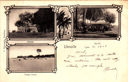 LIBREVILLE Belle Cpa Multivue Animée Circulée En 1906 Bel état Voir Scans - Gabón