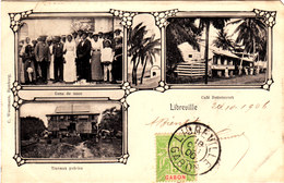 LIBREVILLE Belle Cpa Multivue Animée Circulée En 1906 Bel état Voir Scans - Gabon