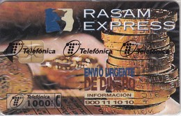 P-309 TARJETA TELEFONICA DE ESPAÑA DE RASAM-EXPRESS DE TIRADA 4000 NUEVA-MINT EN BLISTER ¡VALOR FACIAL!! (MONEDA-COIN) - Francobolli & Monete