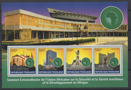 Togo 2016 - Mi. ? Sommet Union Africaine Africa Map Flag Drapeau Fahne 15 Octobre OFFICIAL Local Issue ** - Sellos