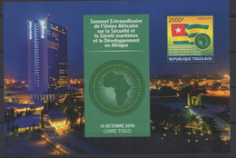 Togo 2016 - Mi. ? Sommet Union Africaine Africa Map Flag Drapeau Fahne 15 Octobre OFFICIAL Local Issue ** - Aardrijkskunde