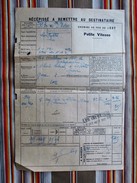 55 1932 Document De Transport De Marchandises CHEMINS DE FER DE L EST Petite Vitesse - Spoorweg