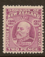 NZ 1909 2d KEVII P14x14.5 SG 388 HM #YS315 - Ongebruikt