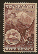 NZ 1898 5d Otira Gorge SG 253a HM #YS212 - Nuovi