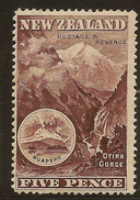 NZ 1898 5d Otira Gorge SG 253a HM #YS212 - Unused Stamps