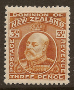 NZ 1909 3d KEVII P14x14.5 SG 389 HM #YS316 - Nuovi