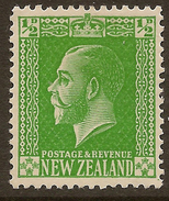 NZ 1915 1/2d Green KGV Jones SG 441 HM #YS342 - Nuevos